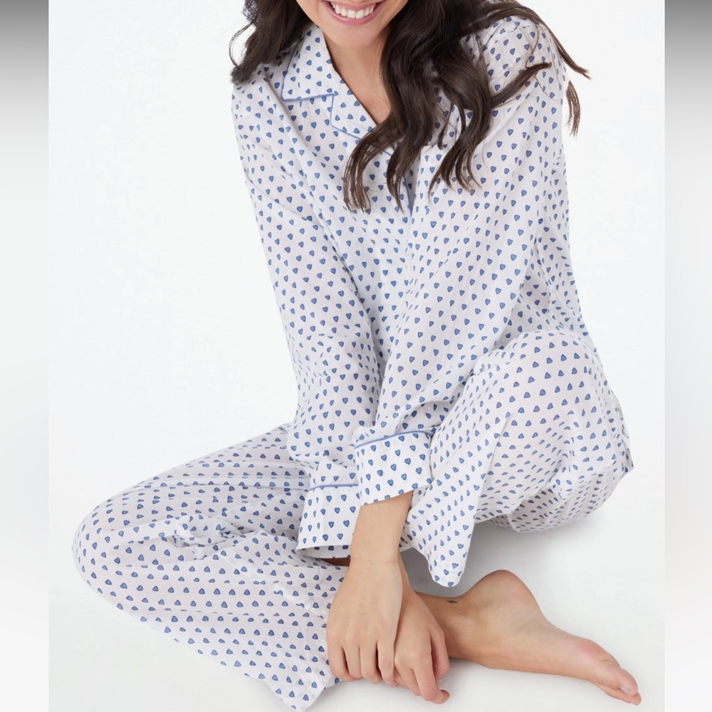 Roller Rabbit Blue Heart Pajama Set